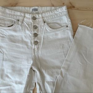 Zara off white straight leg jeans